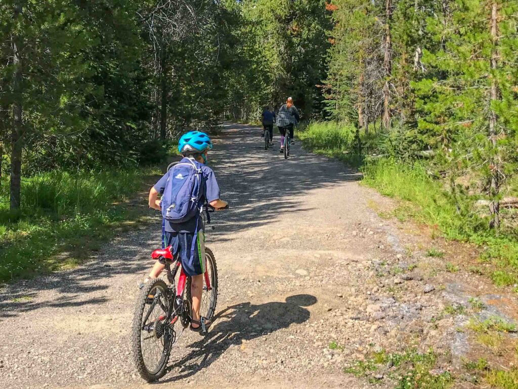 Boy Biking Forest