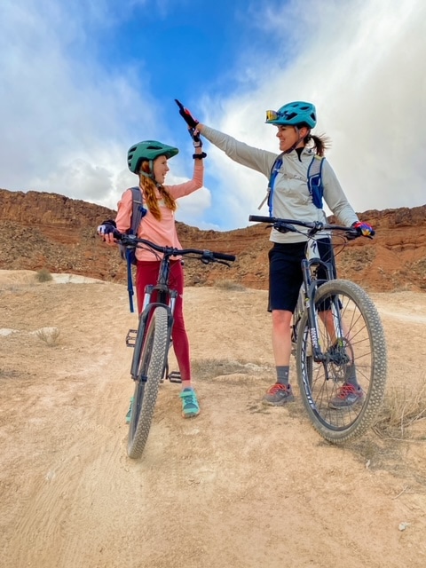 desert mountain biking with kids