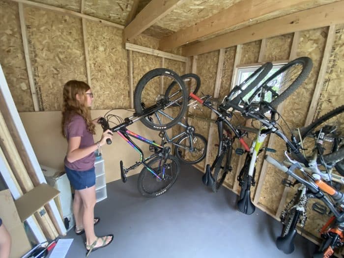vertical bike storage velocirax tilt and pivot garage bike storage