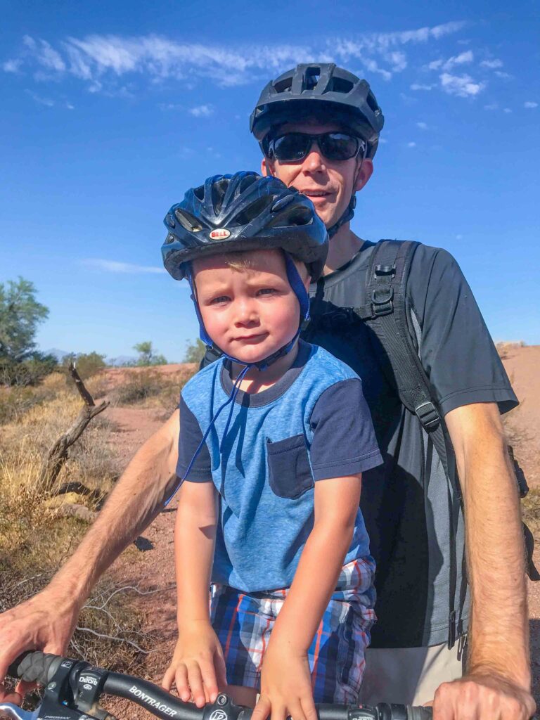 biking with little boy