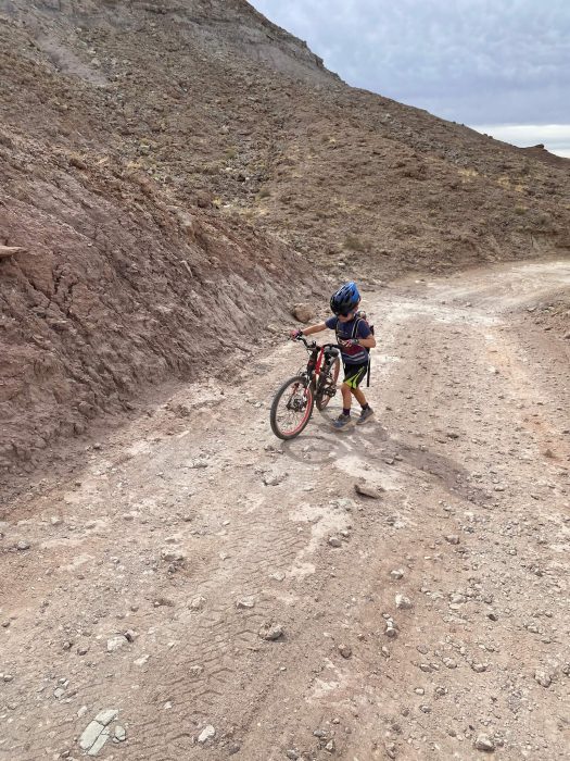hard trails desert biking with kids canyonlands