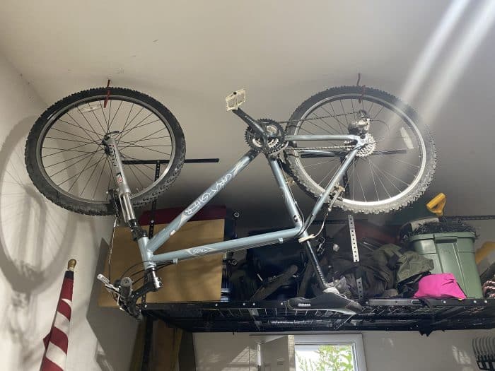 ceiling bike storage for family bicycles